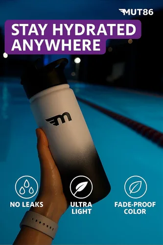 Miniatura 3 de Botella de agua de acero inoxidable prémium de 24 onzas, tapa 2 en 1, retención fría de 24 horas y 12 horas, a prueba de fugas, sin BPA, diseño