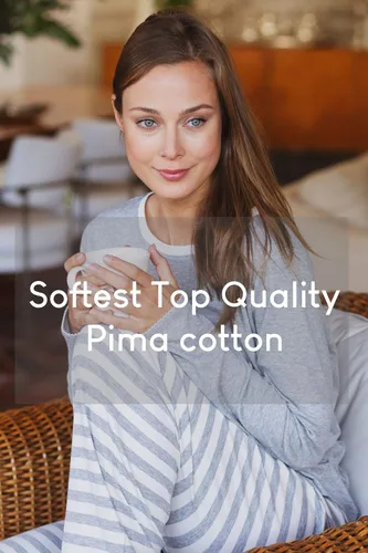 Miniatura 3 de Conjunto de pijama de algodón Pima increíblemente suave para mujer The Soul Mate