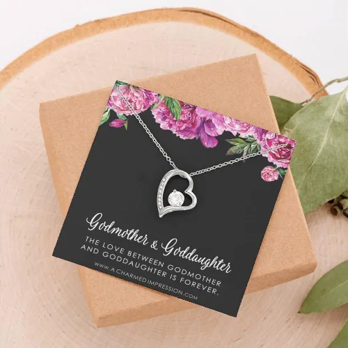 Miniatura 7 de A Charmed Impression Collar de madrina, regalo para madrina de ahijada, regalo de madrina, joyería para madrina, regalo de madrina, joyería