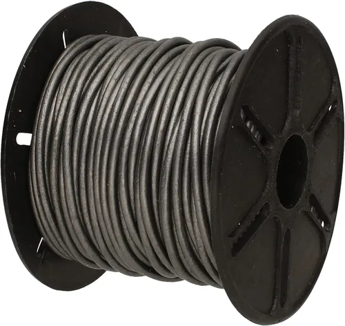 Miniatura 100 de The Beadsmith Cordón de cuero – Negro – Bobina de 0.039 in – 5 yardas/14.8 ft – Tanga de cuero indio ideal para trenzar, cuentas, collares, cordones