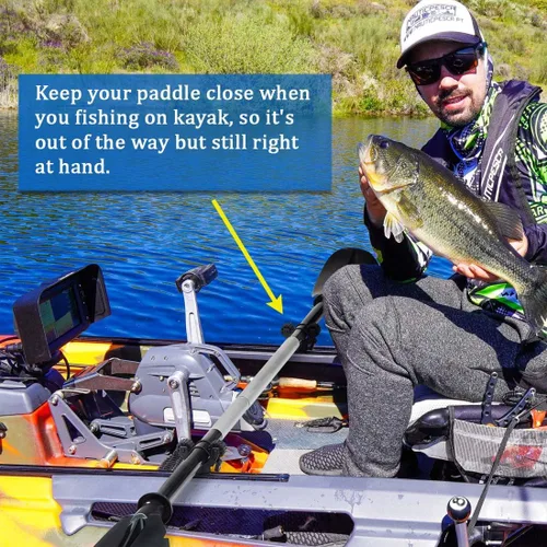 Miniatura 5 de Huntury Soporte de red para remo de kayak y pesca, accesorios de montaje en riel para canoa, tabla de remo