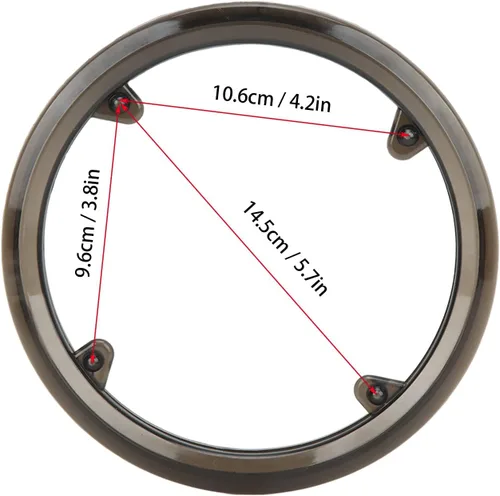 Miniatura 4 de plplaaoo Protector de cadena, cubierta protectora de piñón de bicicleta, protector de cadena de bicicleta de montaña, con 4 agujeros, cubierta