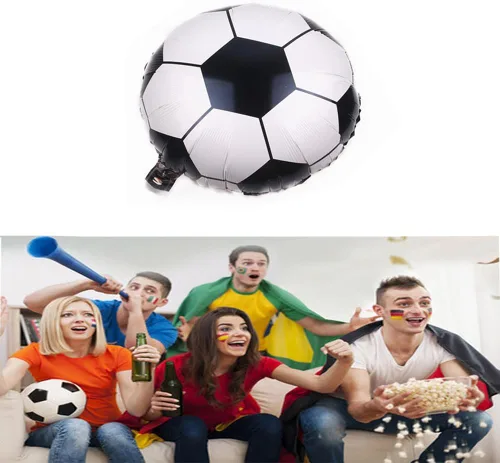 Miniatura 2 de BinaryABC Globos de fútbol, suministros de fiesta de fútbol, 18 pulgadas, (10 piezas)