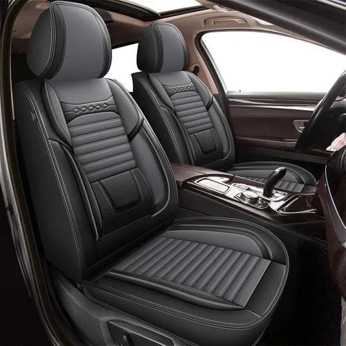 Miniatura 9 de DISUTOGO Juego completo de fundas de asiento de automóvil para Toyota Avalon 2001-2025 2026, de piel sintética, impermeables, compatibles con bolsa