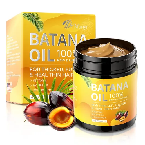 Aceite de batana - Acondicionador orgánico para el cabello de Batana restaura el cabello fino y el cuero cabelludo dañados, máscara de pasta de