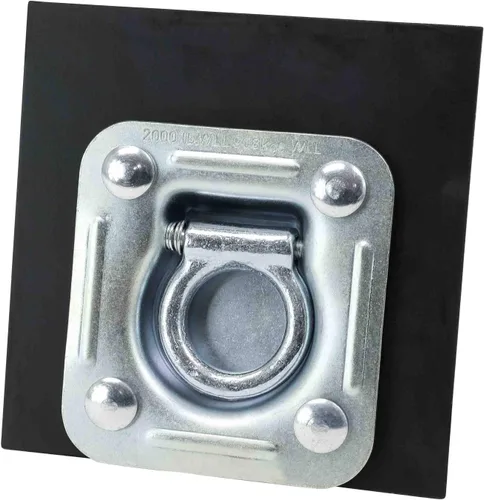 Miniatura 5 de Mytee Products Placa empotrable con anillo en D de 4 unidades, capacidad de 6000 libras, amarre para remolques cerrados, camionetas