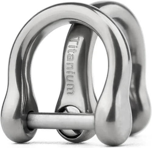 TISUR Anillos en D con grillete de tornillo, llaveros en forma de U, herramientas para llaves de coche, bolso de cuero para manualidades, hebilla de