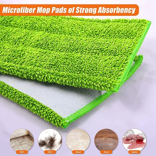 Miniatura 5 de 6 almohadillas de microfibra reutilizables para trapeador Swiffer WetJet