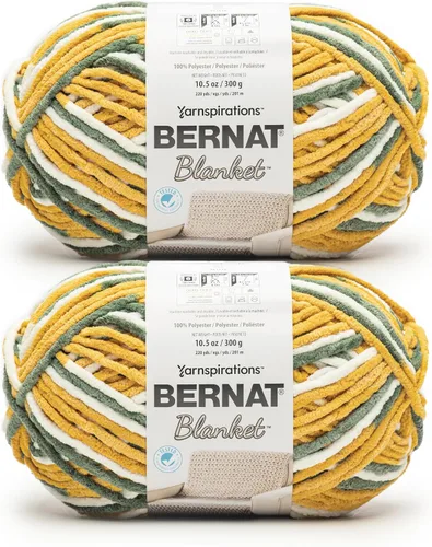 Miniatura 66 de Bernat - Estambre para mantas súper esponjoso acrílico, 2 paquetes de 300g/10.5 onzas, #6, chenilla gruesa de peso pesado para tejer y crochet