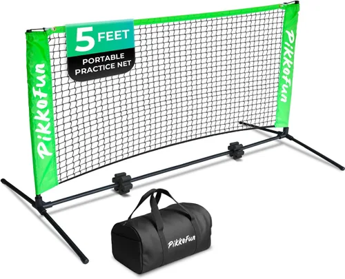 Miniatura 9 de Mini Red de Pickleball de 5 pies - Red Dink de Pickleball para Entrenamiento para Interiores y Exteriores, Altura Reglamentaria de 3 pies, Diseño
