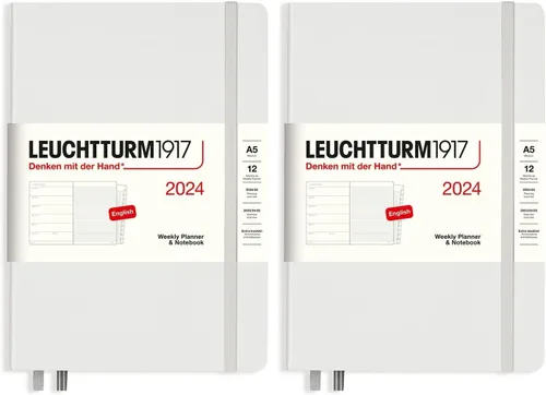 Miniatura 16 de LEUCHTTURM1917 - Agenda semanal y cuaderno 2024 con folleto adicional, tapa dura, composición (B5), verde (1 de enero - 31 de diciembre de 2024)
