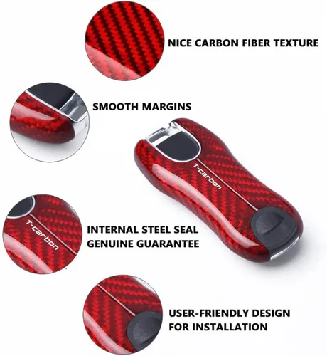 Miniatura 6 de SANRILY Funda de llave de coche para Porsche 911 2020, Rojo