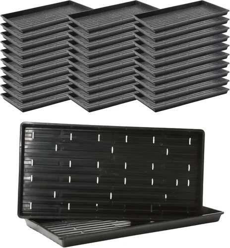 Miniatura 22 de Bootstrap Farmer - Bandejas Microgreen 1020, paquete de 5 bandejas de semillas extra resistentes y poco profundas con orificios - Cultivo