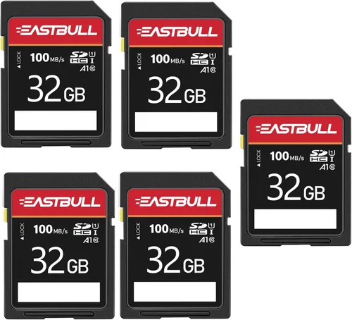 Miniatura 6 de EASTBULL Paquete de 5 tarjetas SD de 2 GB Clase 6 SD U1 V30 SDHC tarjeta de memoria 5 unidades para cámara, video Full HD, con 5 mini fundas