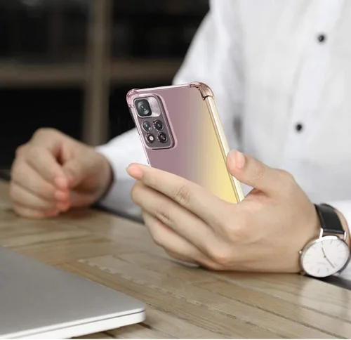 Miniatura 6 de Para Redmi Note 11 Pro/Note 11 Pro 5G/Redmi Note 11E Pro Caso, lindo gradiente transparente delgado a prueba de golpes suave flexible TPU cubierta