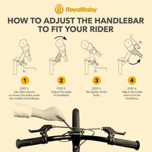 Miniatura 10 de RoyalBaby Freestyle - Bicicleta con frenos de 2 manijas para niños y niñas, bicicleta de 14 pulgadas con ruedas de entrenamiento para niños pequeños
