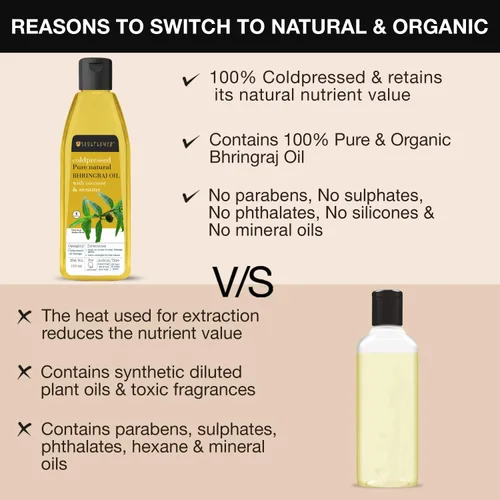Miniatura 4 de Soulflower Bhringraj - Aceite para el cabello 100% puro, natural, cuero cabelludo refrescante Coco, sésamo 4.1 fl oz