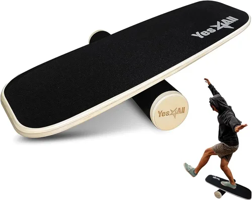 Miniatura 10 de Yes4All Tabla de Equilibrio Entrenador Deportivo, Tabla de Entrenador de Surf con Topes Ajustables, Mejora la Fuerza del Core y el Control del A.