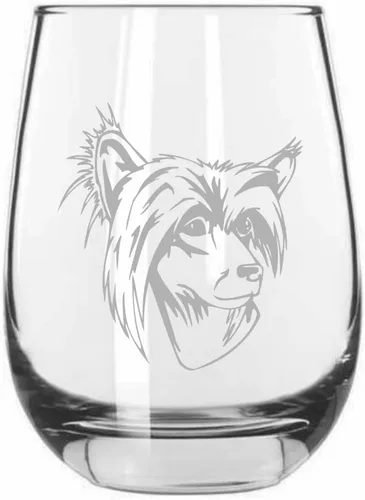 Miniatura 261 de Sakhalin Husky Dog - Copa de vino grabada personalizada de 15.25 onzas sin tallo