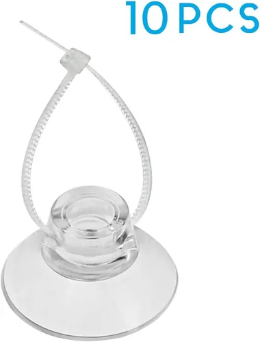 Miniatura 7 de Pawfly Paquete de 10 ventosas con 20 bridas ajustables para acuario, pecera, unión, musgo, camarones, esquivar nido