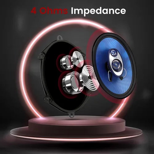 Miniatura 4 de Altavoz de sonido de coche de 5" x 7" (par) – Cono de inyección de poliéster azul mejorado de 3 vías 300 vatios con borde de goma de butilo