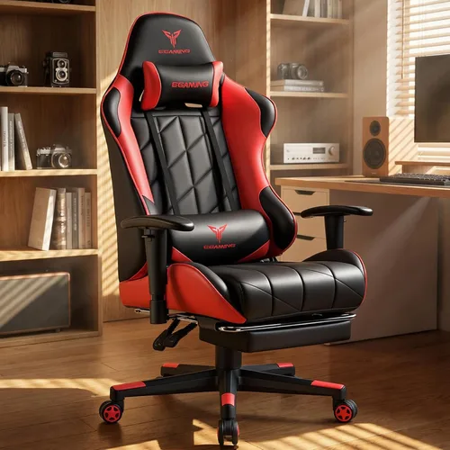 Miniatura 11 de EXRACING Silla de juegos con reposabrazos ajustables en 3D, diseño de estampado de vaca, silla de oficina ergonómica con respaldo alto, silla