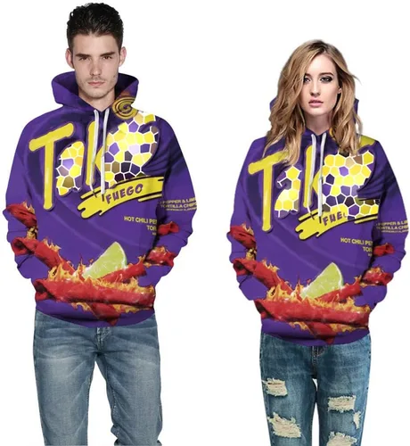 Miniatura 2 de Plustrong Sudadera con capucha unisex para hombre y mujer 3D casual con bolsillos