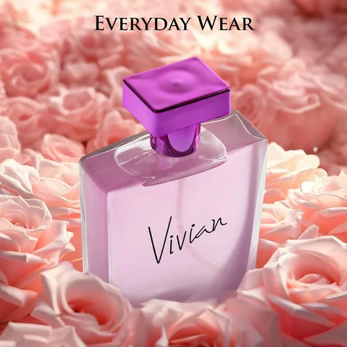 Miniatura 3 de Vivian - Fragancia floral frutal de larga duración - Notas superiores de bayas rojas y rosa - Fragancia base de crema brulee y caramelo - Sin