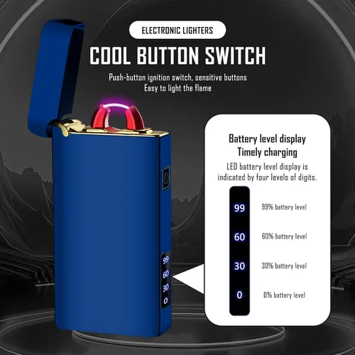 Miniatura 3 de SKRFIRE Encendedor USB resistente al viento – Arco eléctrico de alta potencia, encendedor de plasma recargable con linterna multimodo y pantalla