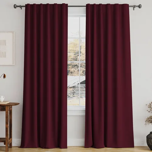 Miniatura 17 de Turquoize Cortinas Opacas para Tratamiento de Ventana con Trabillas Traseras para Sala de Estar/Dormitorio, Tratamientos de Ventana con Aislamiento