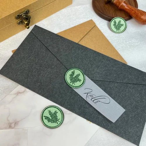 Miniatura 5 de 25 Calcomanías de Sellos de Cera Hechas a Mano, Sellos para Sobres, Calcomanías de Cera Autoadhesivas para Invitaciones de Fiestas de Boda, Sobres
