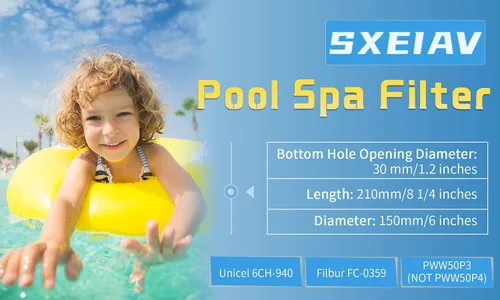 Miniatura 2 de Filtros de spa de repuesto para Unicel 6CH-940, PWW50P3 Filtro de spa para tina de hidromasaje PWW50P3, para Filbur FC-0359, para vías fluviales