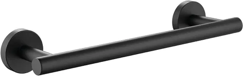 Miniatura 8 de TASTOS Toallero de baño de 23.6 pulgadas, color negro mate, acero inoxidable SUS304 de alta calidad, estilo redondo, soporte resistente, barra