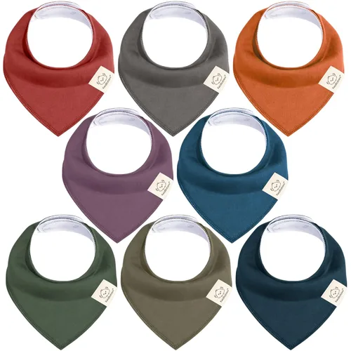 Miniatura 14 de KeaBabies - Juego de 8 baberos tipo bandana para bebés, niñas y niños - Baberos de algodón orgánico para babeo y dentición para recién nacidos