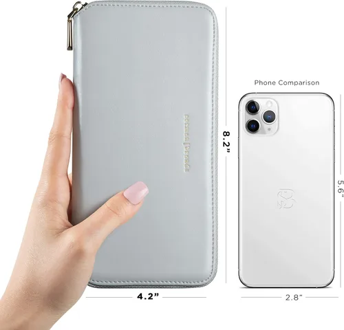 Miniatura 5 de SERMAN BRANDS Carteras clásicas para mujer con bloqueo RFID. Cartera con tarjetero para teléfono
