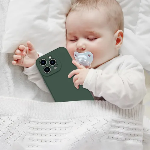 Miniatura 7 de bicol Funda para iPhone 15 Pro con protector de pantalla, protección mejorada del lente de la cámara, funda protectora de silicona líquida suave
