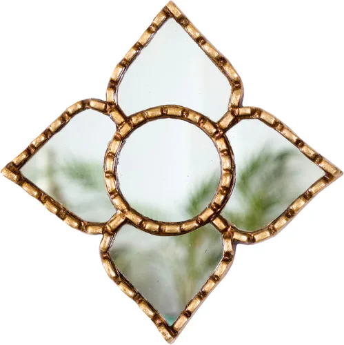 Miniatura 13 de Espejo peruano pequeño, espejo artesanal hecho a mano, decoración de pared de vidrio pintado inverso, espejos con forma de diamante de 8.26 pulgadas