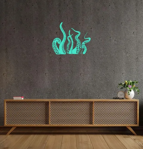 Miniatura 6 de Wall Decals Vinyl Decal Sticker Home Interior Design Mural Sea Ocean Animals Octopus Tentacles Bathroom Kids Nursery Baby Room Decor KT80