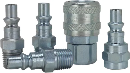 Miniatura 4 de Milton S-213 1/4" NPT A Style Acoplador y enchufe Kit – 5 piezas