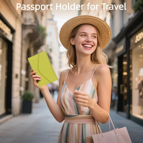 Miniatura 135 de Zoppen - Billetera de viaje con bloqueo RFID multiusos (Ver.4) Portatarjetas de pasaporte y vacunas, organizador de documentos de tres pliegues