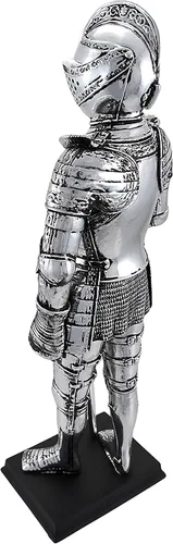 Miniatura 3 de Veronese Design Armadura medieval de caballero en armadura con acabado plateado
