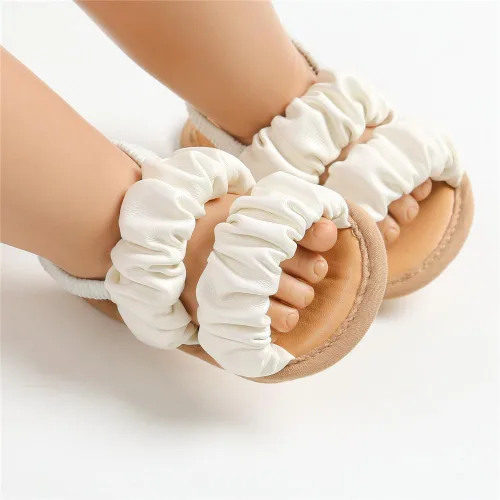 Miniatura 2 de Timatego Sandalias de verano para bebés y niñas con suela suave de flores, zapatos de vestir para cuna, recién nacidos, para recién nacidos