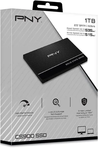 Miniatura 8 de PNY CS900 - Unidad interna de estado sólido (SSD) de 1 TB 3D NAND 2.5 pulgadas SATA III, (SSD7CS900-1TB-RB)