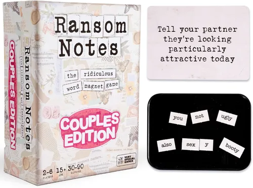 Ransom Notes Edición para parejas - El ridículo juego de fiesta con imán de palabras, más de 3 jugadores