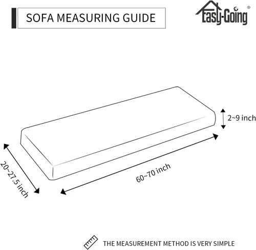Miniatura 5 de Easy-Going - Fundas elásticas 100% impermeables para cojín de sofá, funda protectora para cojín de sofá, protector de muebles elástico para niños