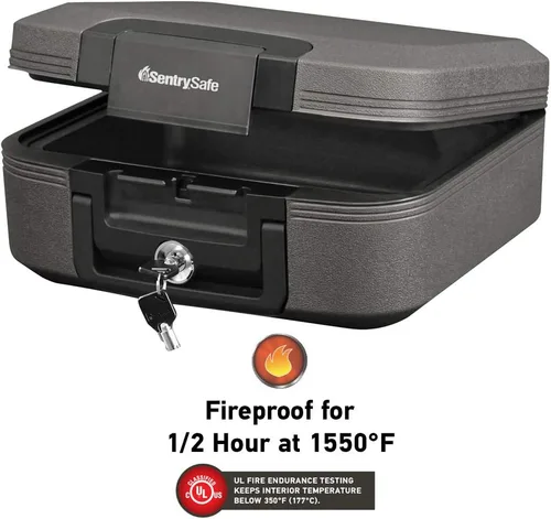 Miniatura 4 de SentrySafe - Caja ignífuga e impermeable con cerradura de llave
