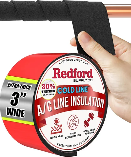 Miniatura 13 de Redford Supply Co. Aislamiento de tubería de 2 pulgadas x 14 pies, envoltura aislante de tubería para exteriores para protección contra congelación