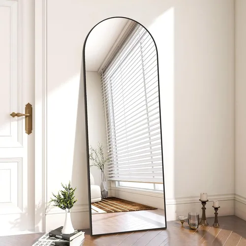Miniatura 3 de Alpen Espejo arqueado de longitud completa, espejo de suelo con soporte, espejos de 59 x 16 pulgadas para decoración del hogar, espejos de cuerpo
