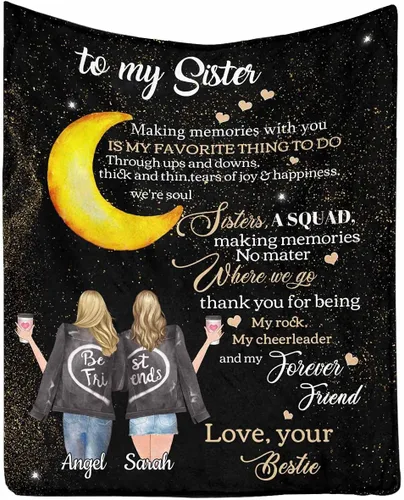 Miniatura 28 de Regalos de cumpleaños para mujeres, manta de amistad personalizada con tus fotos, manta personalizada con mis propias imágenes para hermanas