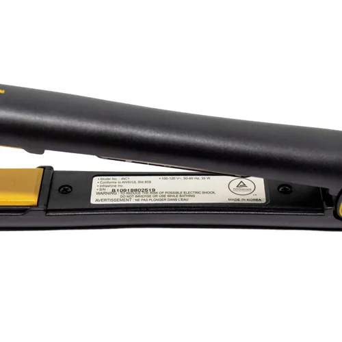 Miniatura 5 de Plancha plana mediana original, 1 pulgada, color negro, placas flotantes de cerámica para un cabello suave, brillante y sin encrespamiento